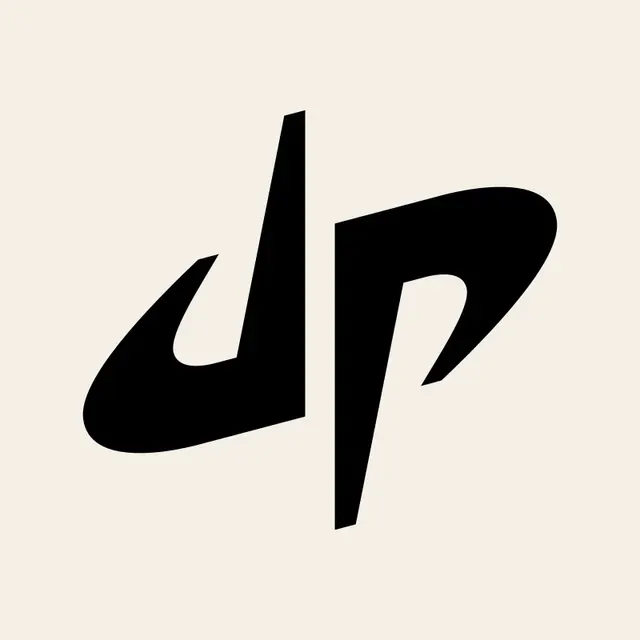 Official Dude Perfect logo on a cream background